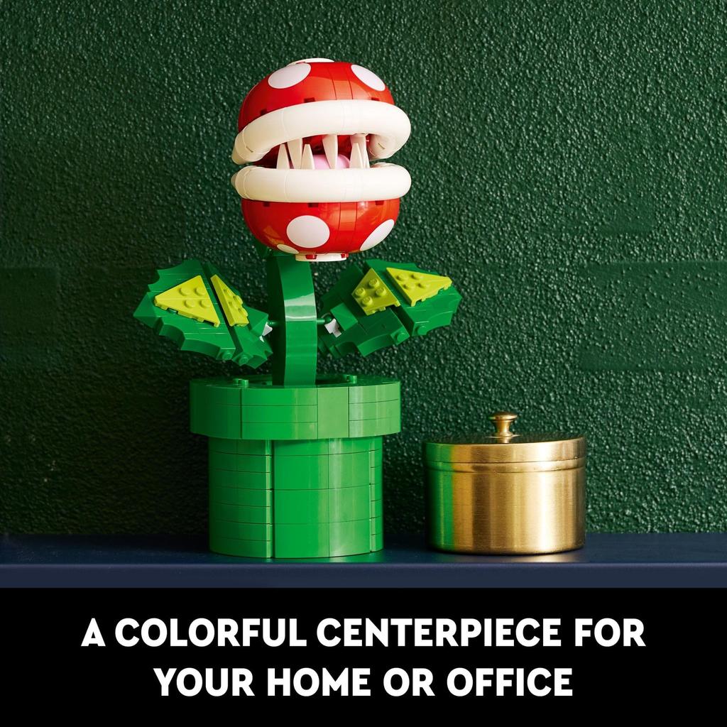 LEGO Super Mario Piranha Plant Super Mario Build and Display for Adults and Teens Posable Figure with Authentic Details Birthday Gift for Gamers and