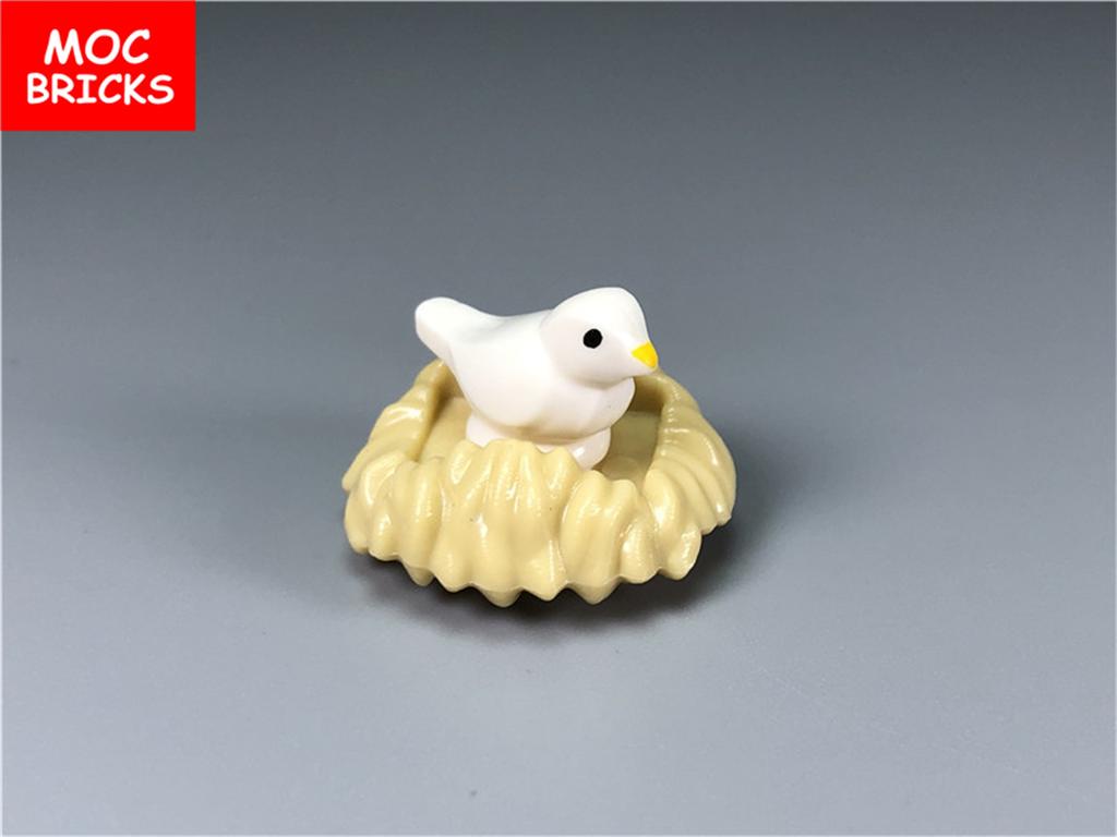 Конструктор MOC Животное Птица Воробей голубь мира Рюф Собирает Частицы Город Строительные Кирпичики Аксессуары Игрушки Пластиковый Материал игрушки