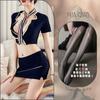 Sexy lingerie women's sexy hip skirt stewardess uniform exposed breasts seduction secretary suit flirting lingerie women