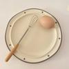 Useful Mini Egg Whisk Wooden Handle Manual Egg Beater Stainless Steel Egg Beater  Cooking