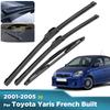 Для Toyota Yaris Французской сборки 2001-2005 2002 2003 Щетки стеклоочистителя передние и задние Щетки стеклоочистителя Лобовое стекло Стекло Щетки для окон 21"+14"+12"
