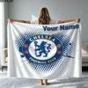 1PC Chelsea F Custom Name Patterned Flannel Blanket Suitable For All Seasons for Home Decor Warmth and Comfort Gifts Holiday Present