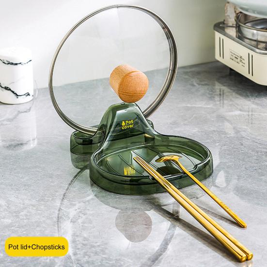 Держатель крышки кастрюли, гладкие края, устойчивое основание, удобная полка с крышкой для кастрюли, стеллаж для хранения посуды