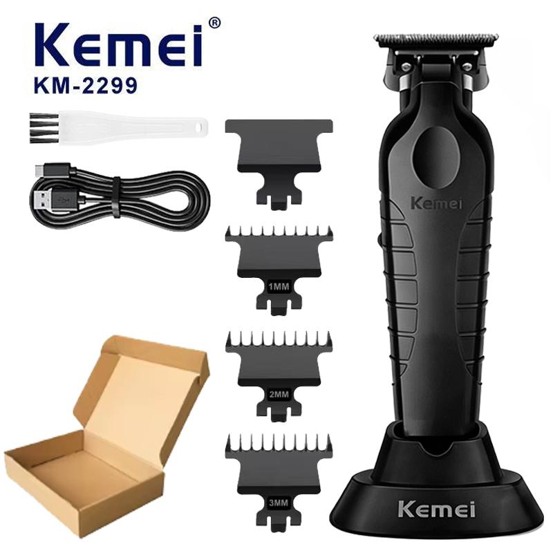 Электрическая машинка для стрижки волос Kemei KM-2299D с подставкой, USB-зарядкой, масляной головкой для стрижки волос KM-2299