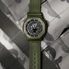Casio Серия «Снежный камуфляж» Сменный ремешок Водонепроницаемые и ударопрочные Спортивные часы Кварцевый механизм Пластиковый ремешок Японские и GAE-2100GC-7APR