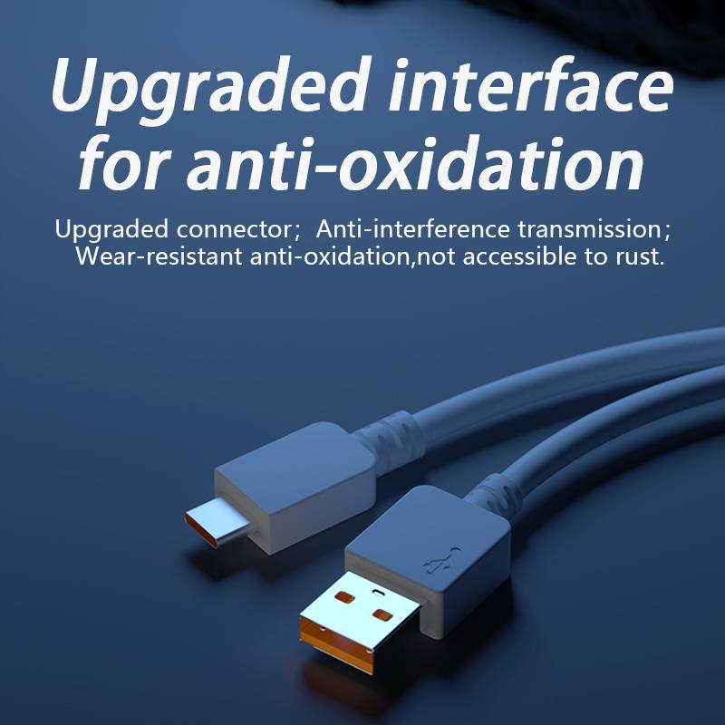 Real 6A Fast Charging Data Cable for Mobile Phone Accessories Usb a to Type c Quick Charge Cable Factory Usb-c Type-c Cord 1M