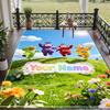 Custom Text Teletubbies Pattern Floor Rug Soft Indoor Carpet Mat Living Room Bedroom