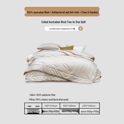 Mercury Home Textiles 100% Australian Wool All-Season Quilt