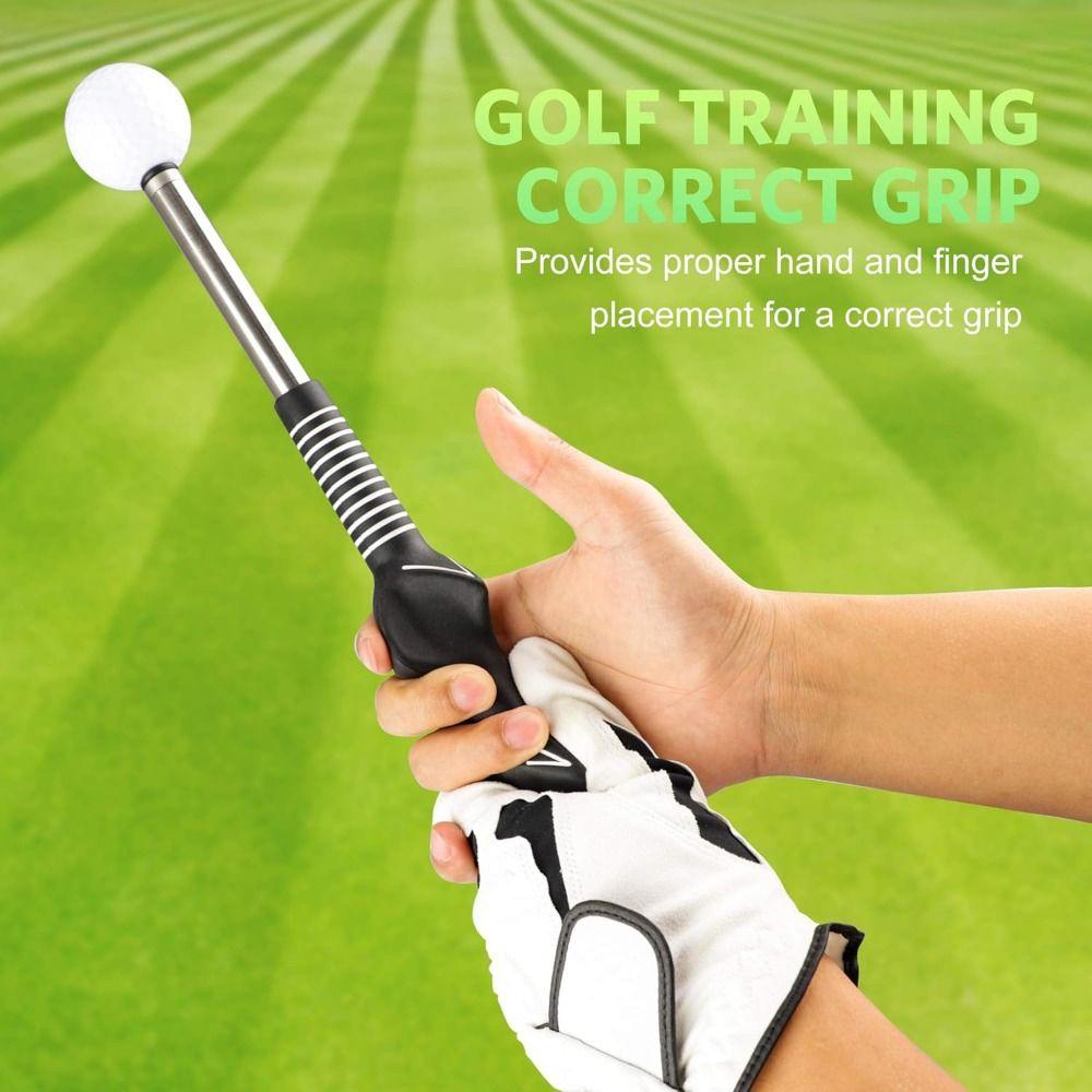 Rhythm Click Sound Golf Grip Trainer Attachment Retractable Swing Correcting Trainer Tool  Warm Up