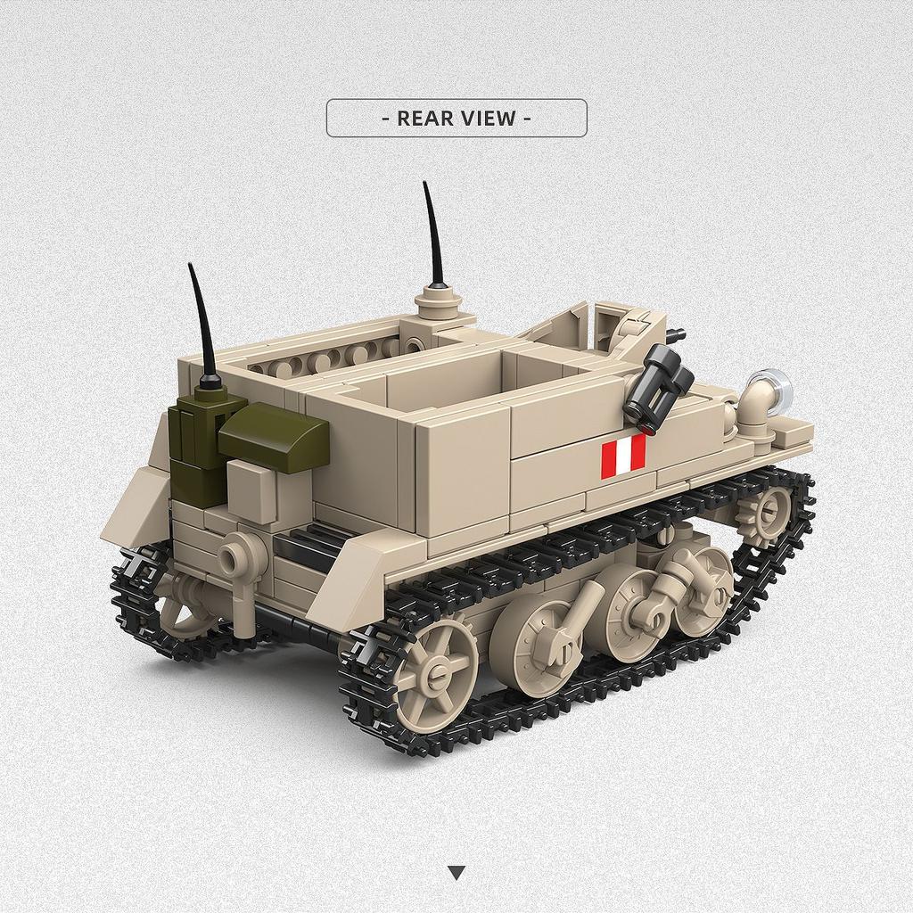 British Bren Machine Gun carrier/Bofors Anti-aircraft gun/Morris Artillery Tractor Building Block Toy, Ideal Birthday Gift