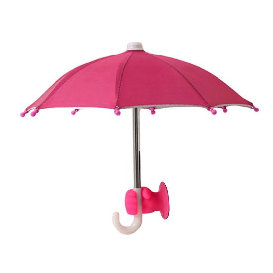 Yousheng Phone Umbrella with Fist Suction Cup UV Protection Universal Mini Windproof Sun Shade Mobile Phone Umbrella Phone Accessories