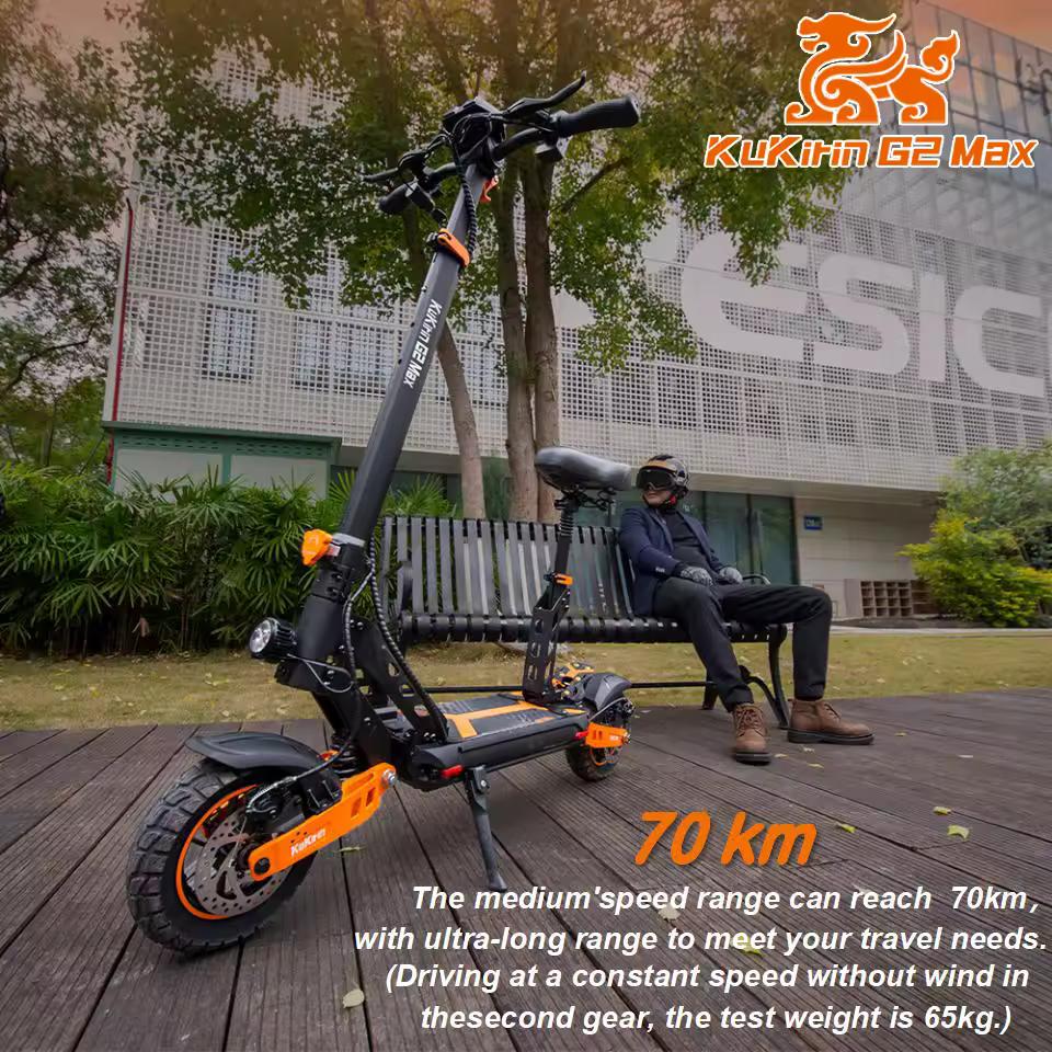 2026 Kukirin G2 Max Off Road Electric Scooter for Adults 1200W Motor 48V 20Ah