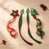 1/2Pcs Vibrant Festive Hairpin Ornament Santa Claus Bow Braid Headband  Themed Events