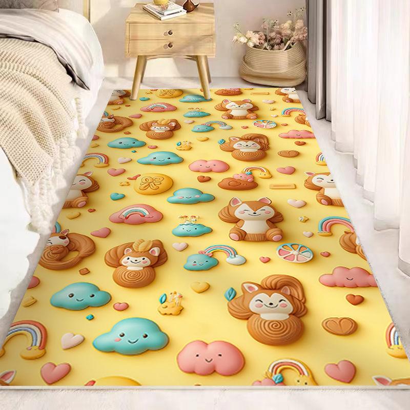 Bedside Carpet Cute Bedroom Stain Resistant Drifting Window Living Room Sofa Room Floor Mat Thickened Home Floor Mat