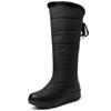 Waterproof Winter Shoes Woman Snow Boots 2024 Warm Fur Plush Casual Wedge Knee High Boots Girls Black White Rain Shoes Ladies