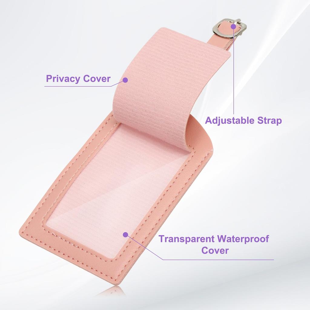 PATIKIL Набор дорожных бирок для паспорта и багажа с обложкой для паспорта с инициалом и буквой-шевроном, дорожная сумка-кошелек, идентификатор чемодана для женщин и