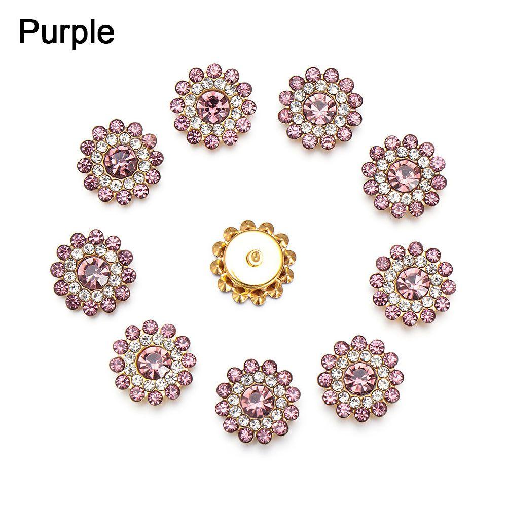 Steel Bottom Hat Accessories Crystal Glass Stone Clothes Decoration Rhinestone Buttons