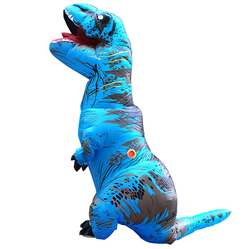 Взрослые дети T-Rex динозавр надувные костюмы Пурим Хэллоуин Рождество талисман аниме вечеринка косплей костюм платье нарядные костюмы