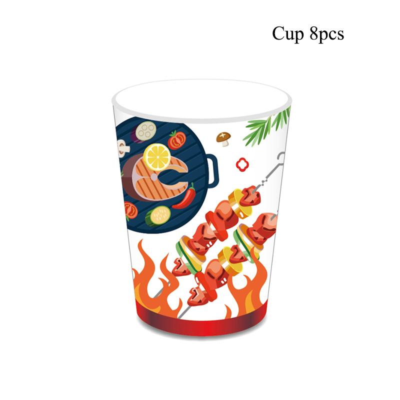 Тематическая вечеринка на барбекю Одноразовая посуда Бумажные тарелки Стаканы Набор воздушных шаров Украшения на день рождения Пиво Омар Принадлежности для барбекю на открытом воздухе