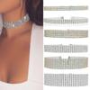 Women's Full Rhinestones Sparkling Choker Short Collar Necklace Jewelry