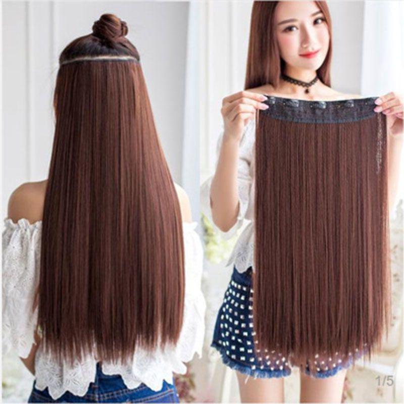Timeless Design Women Long Straight Hair One Piece Clips In Hair Extensions Full Head Top For Classic Beauty