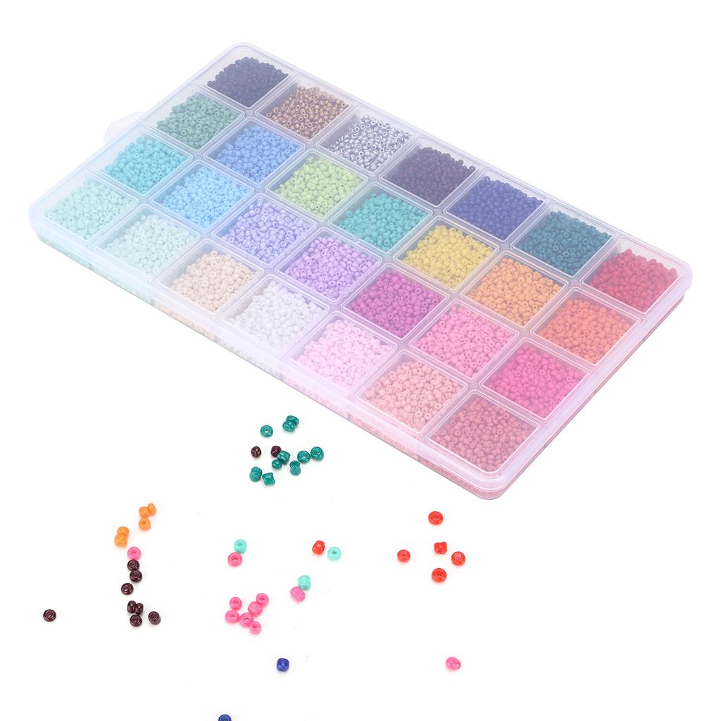 14000Pcs Bracelet Beads 28 Colors 2mm Glass Seed Beads for Jewelry Making DIY Art