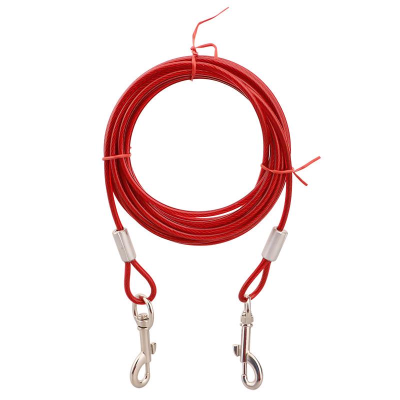 3M/5M Dog Tie Out Cable Dog Runner for Yard Steel Wire Dog Leash with Durable Superior Clips Large Dog Running In Outdoor