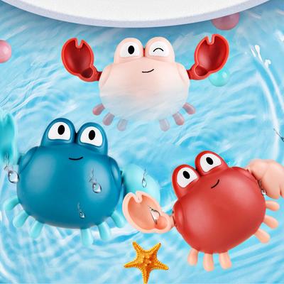 Мультяшный зверек-краб, классические детские водные игрушки, заводная цепочка, заводная детская игрушка для купания