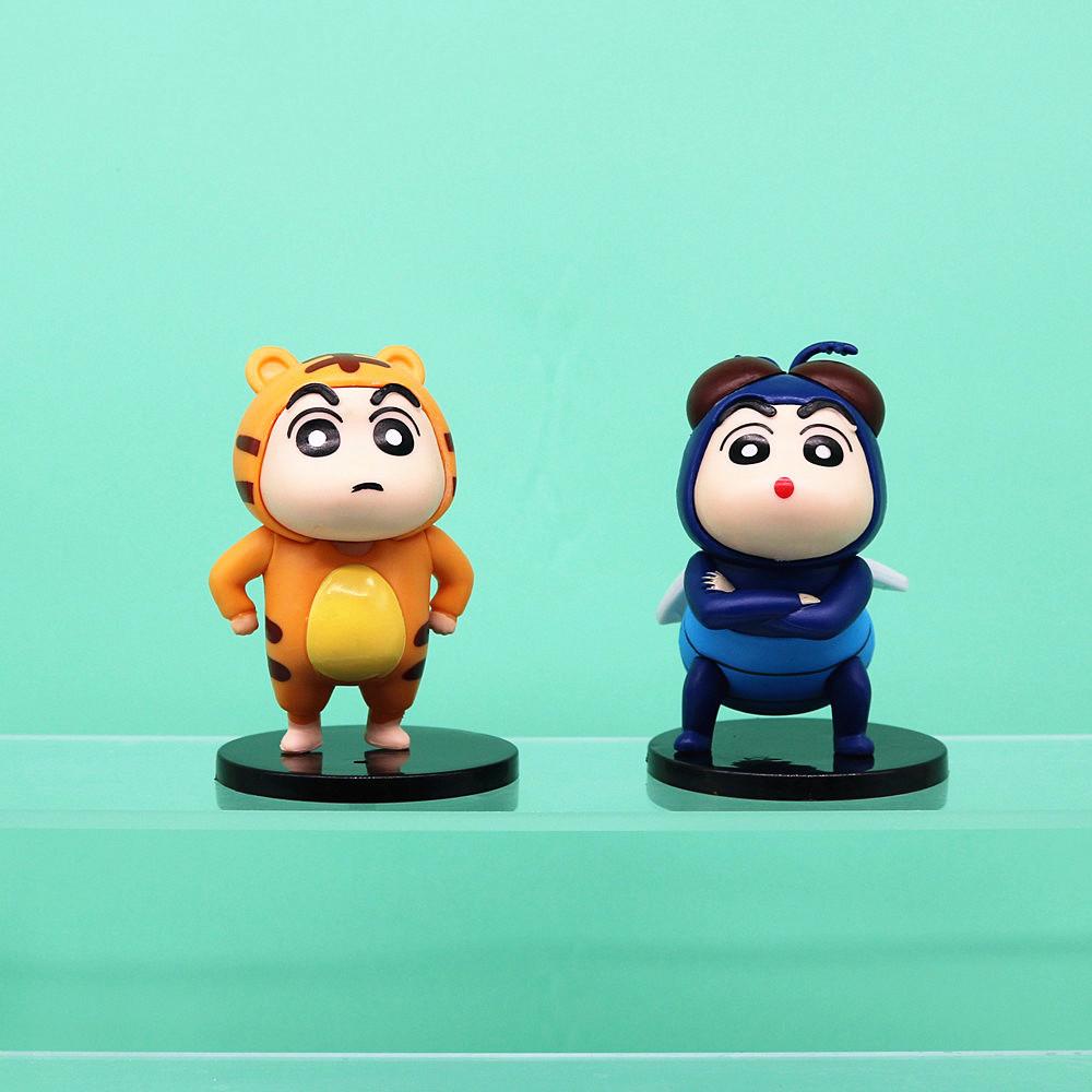 Fun Crayon Shin Chan Frog Tiger Cow Giraffe Shaped Animal Theme Model Ornament