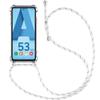Protective Case - PROSHOP - for Samsung A53 5G - Transparent TPU - Shockproof - White Lanyard