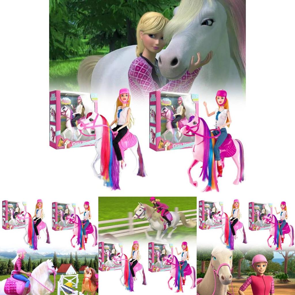 Realistic Movable Horse Saddle Model Set With Detachable Farm Stable Toys For Kids