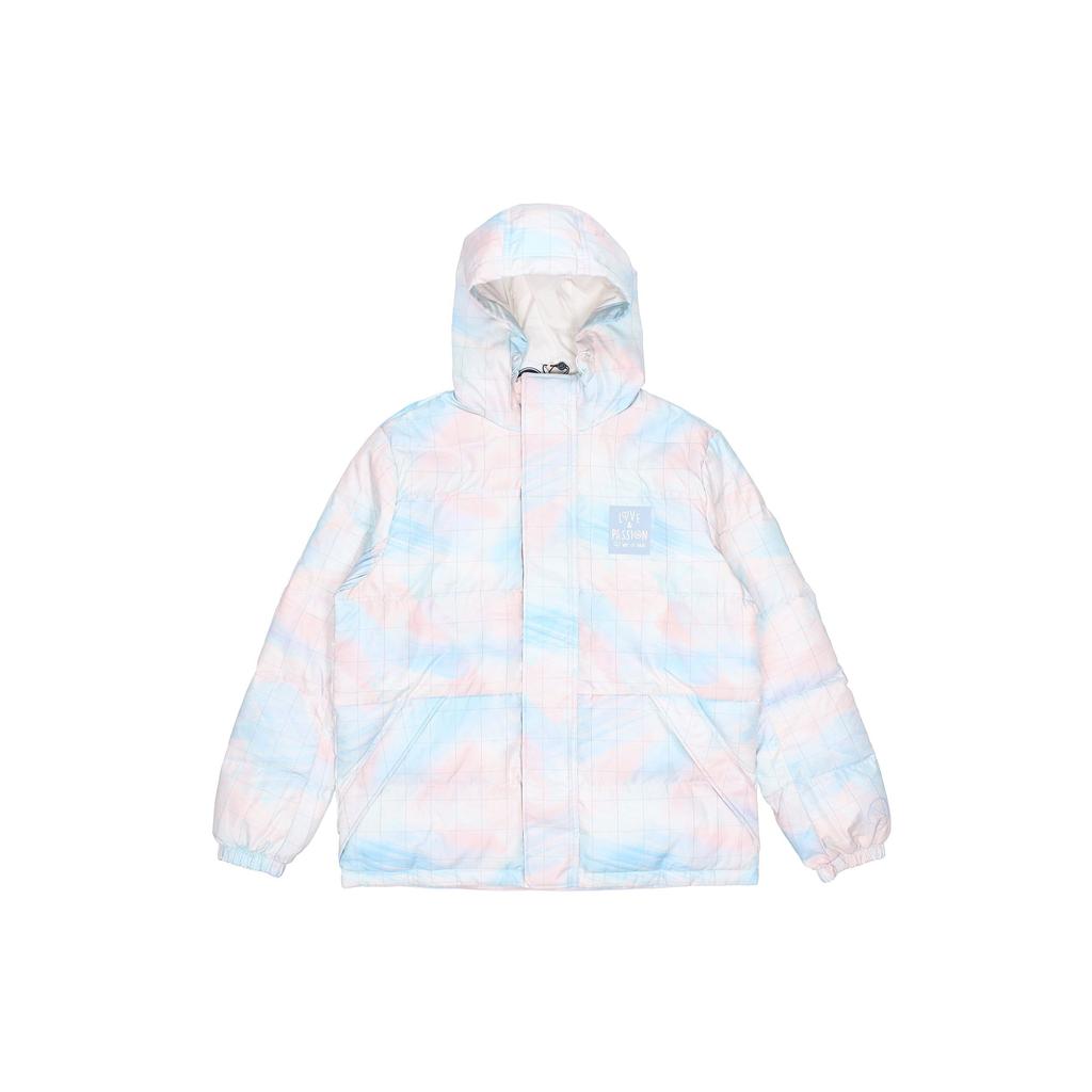 Li Ning Wade Series Cotton Candy Casual Reflective Short Down Jacket Unisex Jacket Off-White AYMR511-1