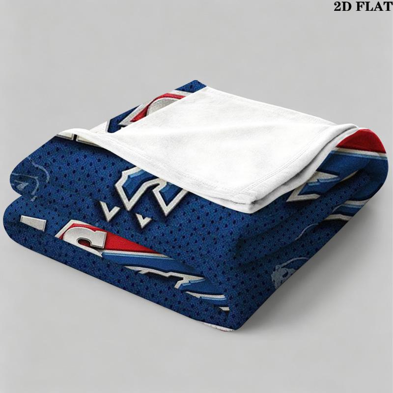 Buffalo Bills Print Flannel Blanket High Quality Warm Comfortable Cover for All Seasons Perfect for Gifts Home Decor