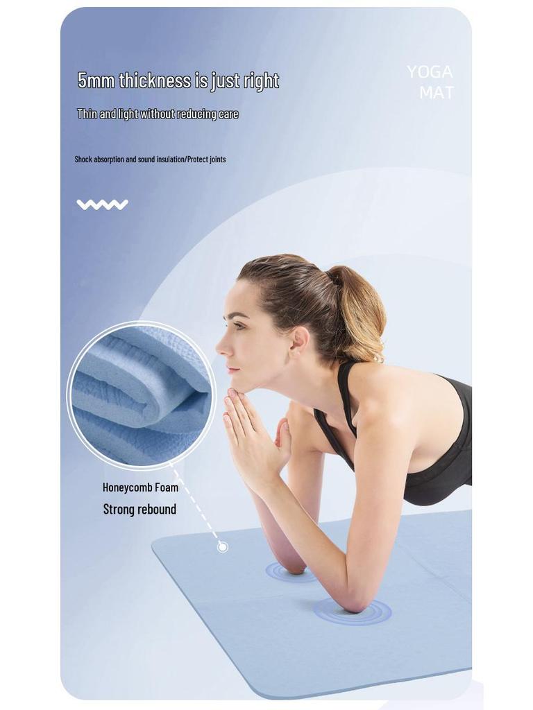 TPE Non-Slip Folding Yoga Mat for Beginners - Portable Exercise & Fitness Mat