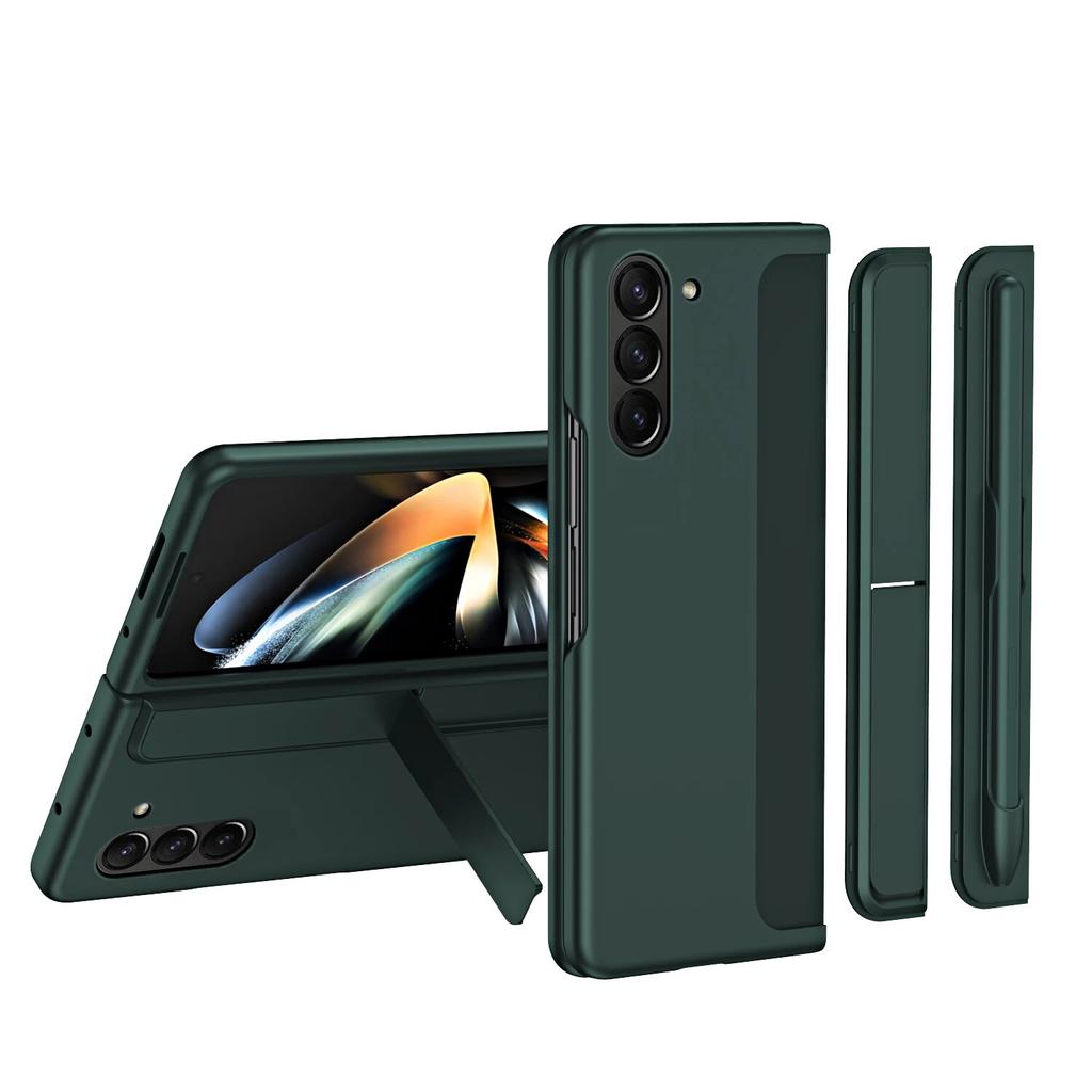 2 в 1 съемный чехол-держатель с отделением для ручек для Samsung Galaxy Z Fold 5 4 3, приятный для кожи, матовый противоударный жесткий чехол для Fold5