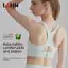 Женский спортивный бюстгальтер высокой прочности LAHN: Ударопрочная фиксированная чашка для бега, фитнеса и йоги