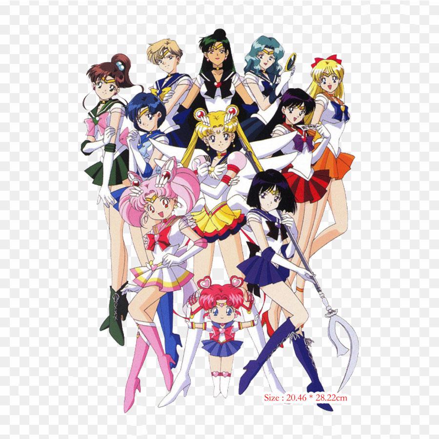 Aesthetic Sailor Moon Love Sailor Neptune Sailor Uranus Iron On Patches For Clothing Applique Stickers On Clothes Heat-Sensitive Custom Patch