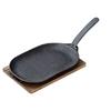 Oigen Grill Pan, Black, 350ml, Nanbu Ironware, Yaki-yaki Grill, Chubby Type, U-29