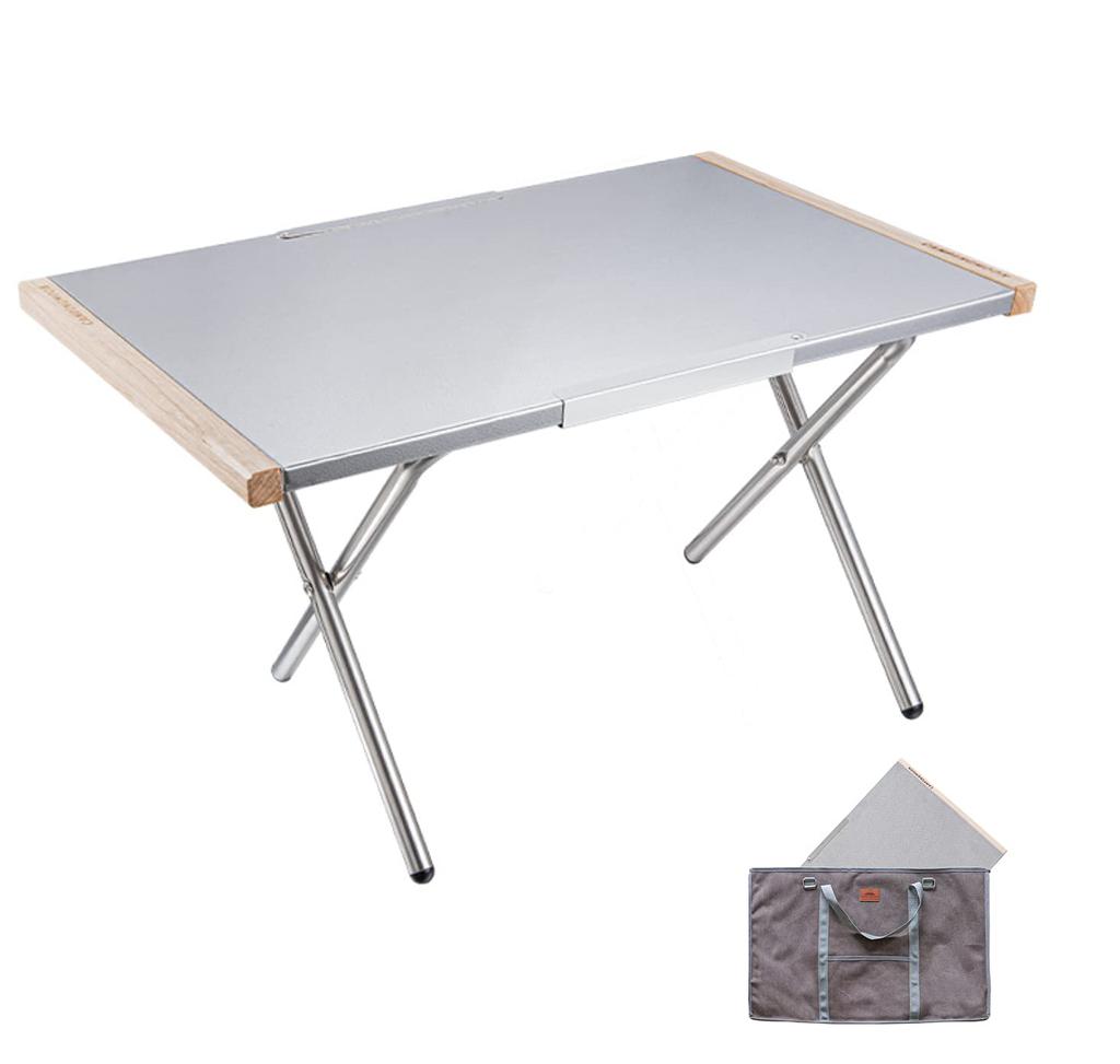 Camping Moon Bonfire Table Large Outdoor Table Stainless Steel Embossed Storage Case Included T-380-1T
