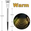 12/6pcs Solar Outdoor Lights,Waterproof Stainless Steel Solar Stake Lights for Pathway Garden Yard Path Walkway Driveway Lawn Decor