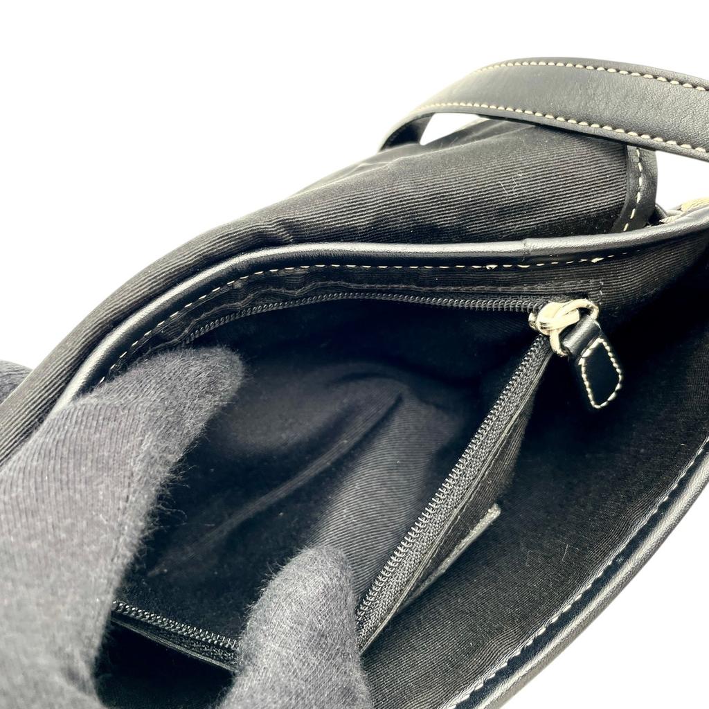 Used COACH Shoulder Bag / Crossbody BagShoulder Bag black/gray canvas/leather Women