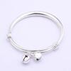 Classic Handmade Silver Bracelet, High-end Sense, Simple and Versatile Bell Adjustable Bracelet, Men and Women Stacked with Personalized Accessories