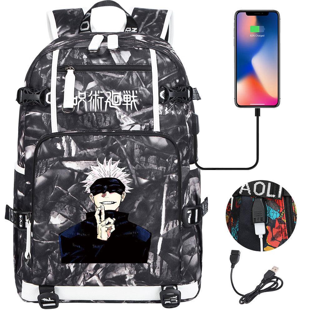 Рюкзак с USB-наушниками с принтом Jujutsu Kaisen