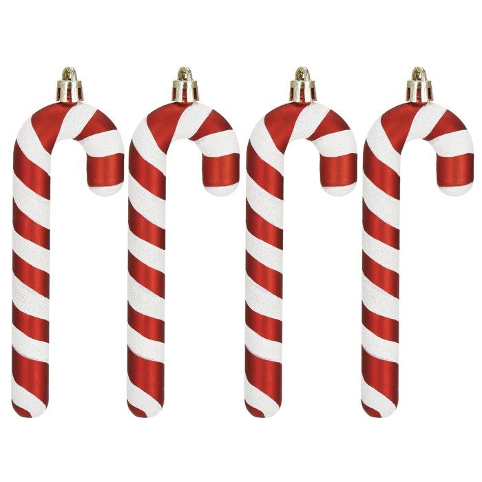 Ornements d’arbre de Noël - SPRINGOS - Ensemble de 4 - Multicolore - Incassable - Décoratif