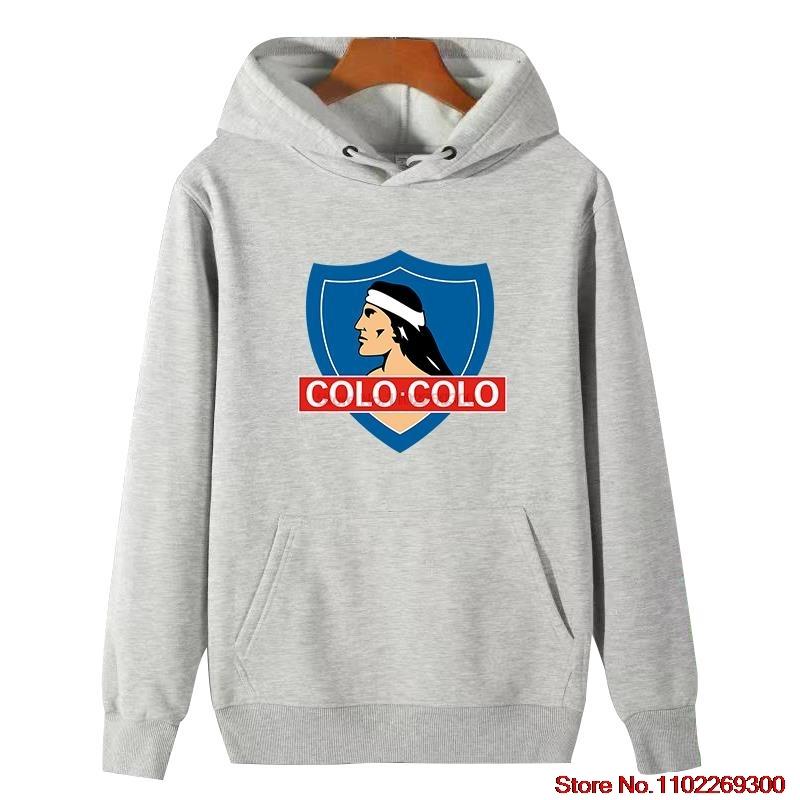 Sudadera con capucha de lana con gráfico clásico Colo Camista Soccer Blanco Football Invierno suéter grueso de algodón de alta calidad con capucha