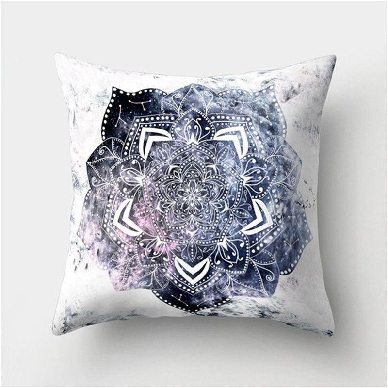 Elegant Boho Mandala Flower Square Cushion Cover For Stylish Home And Car Decoration