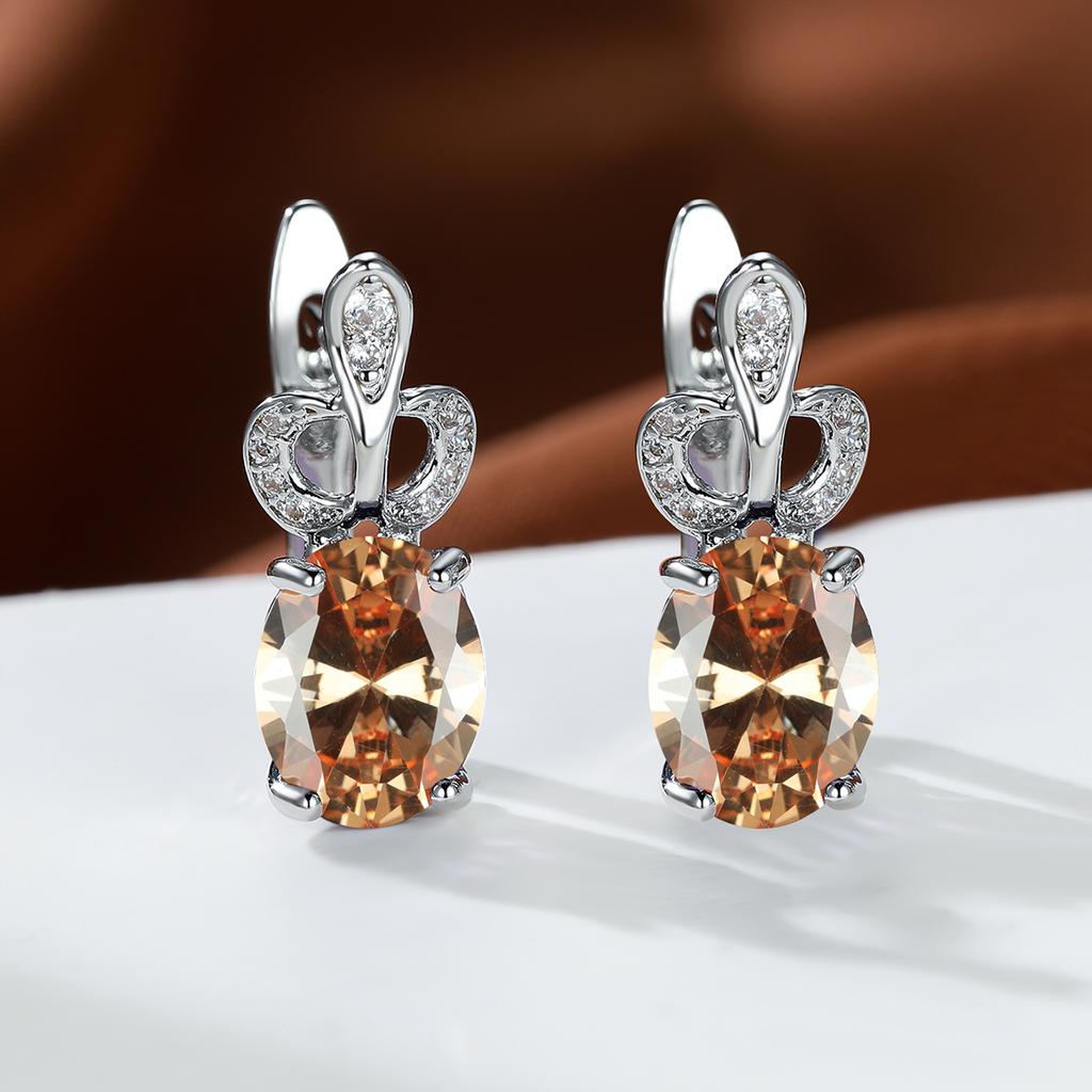 Изысканные круглые серьги для женщин, простые цветочные серьги, свадебные серьги с радужными камнями