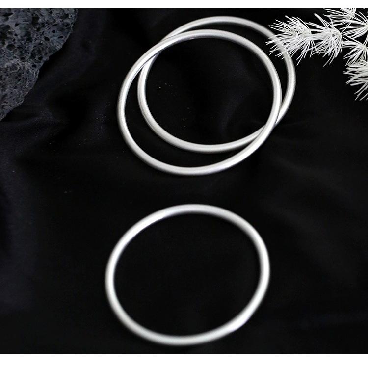 National Style Retro Niche Design Sense 999 Foot Silver Ancient Method Inheritance Frosted Bracelet, Women's Plain Ring Bracelet, Bracelet