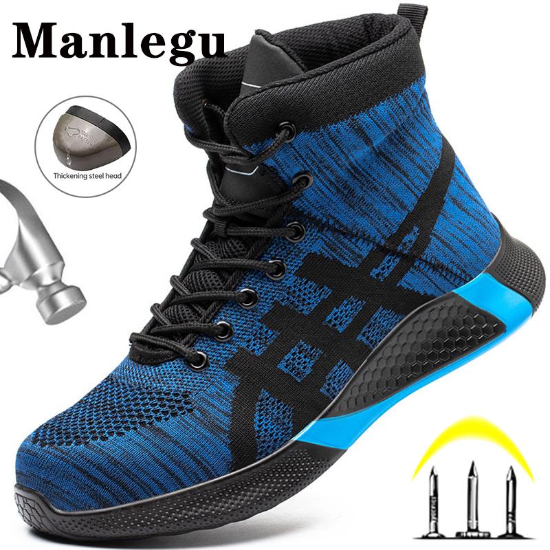 Рабочие ботинки со стальным носком, мужская и женская защитная обувь, легкие неразрушимые защитные ботинки, мужская рабочая обувь, устойчивые к проколам дышащие рабочие кроссовки, размер 36-48
