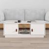 Coffee Table, White, 100x50x35 Cm, Solid Pine Wood